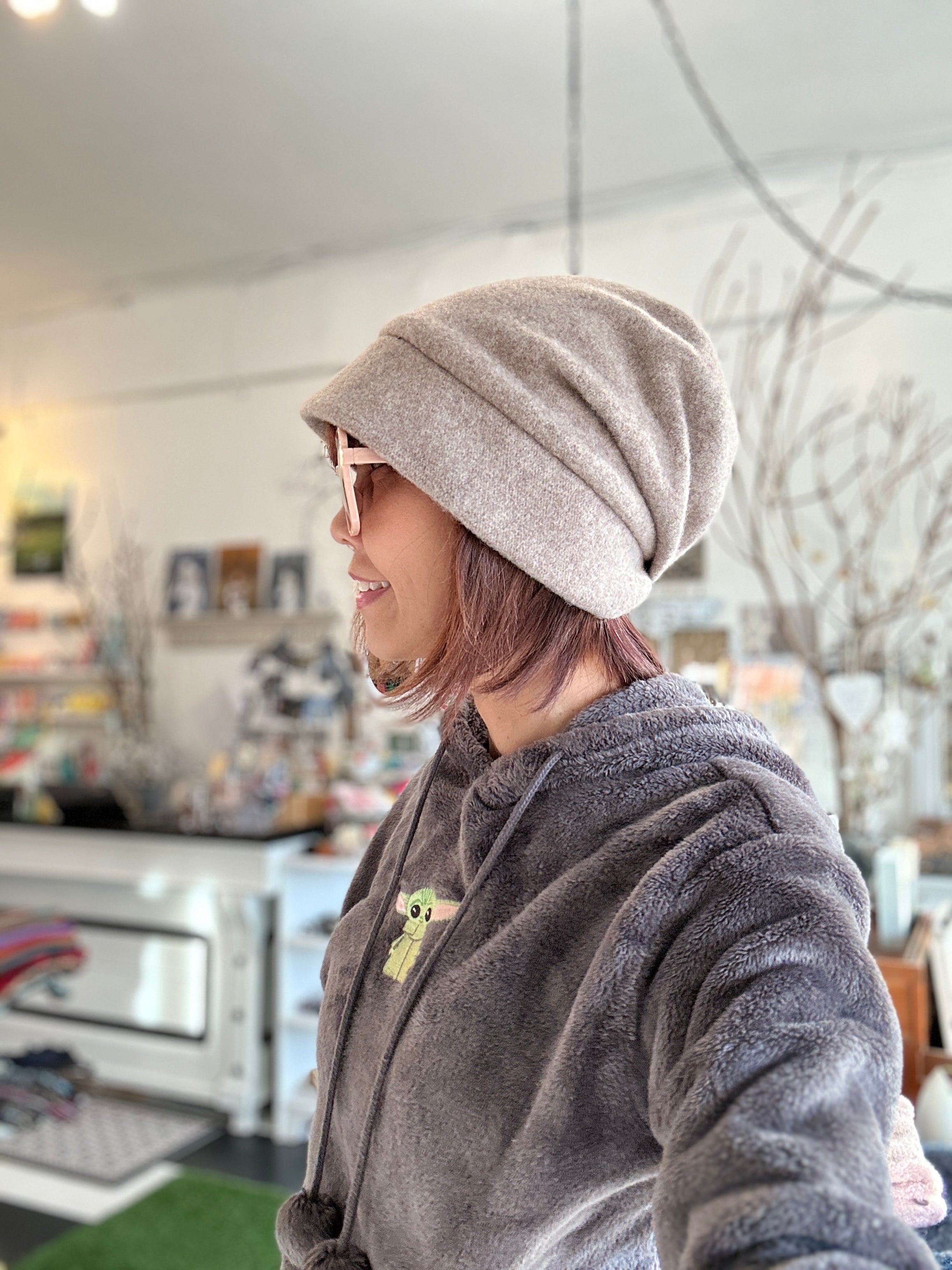 100% Boiled Wool Slouch Gather Brim Hat: Anne Hat