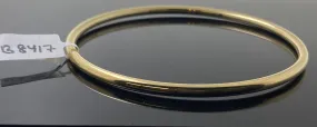 10k Solid Gold Elegant High Polish Bangle b8417