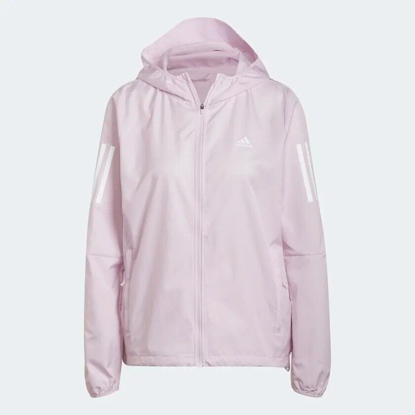 adidas Own The Run Womens Running Jacket Winbreaker Ladies Fitness Coat Mauve