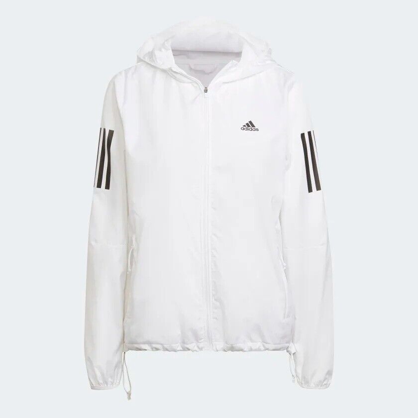 adidas Own The Run Womens Running Jacket Winbreaker Ladies Fitness Coat White