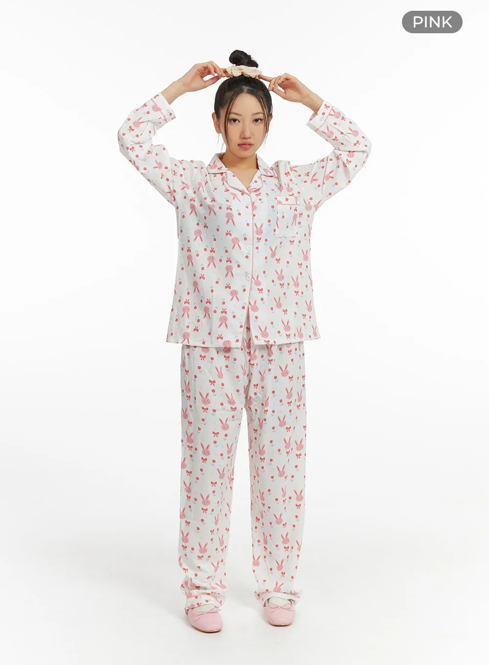 Animal Long Sleeve Graphic Pajama Set IF421