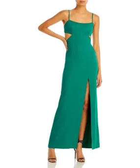 Aqua Womens Cut-out Long Evening Dress