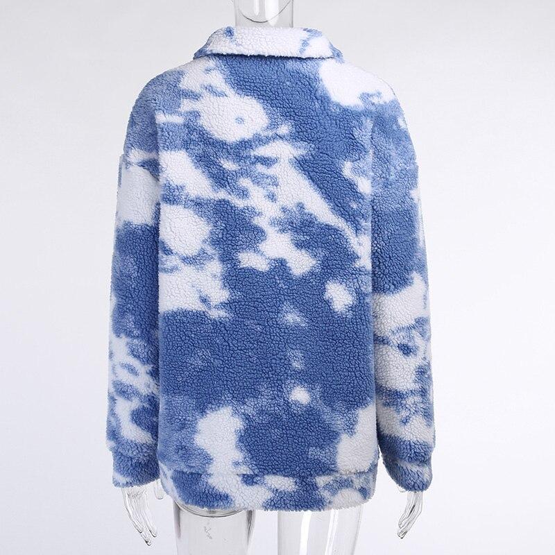 Autumn Winter Women's Lamb Wool Fleece Oversize Overcoat Outwear