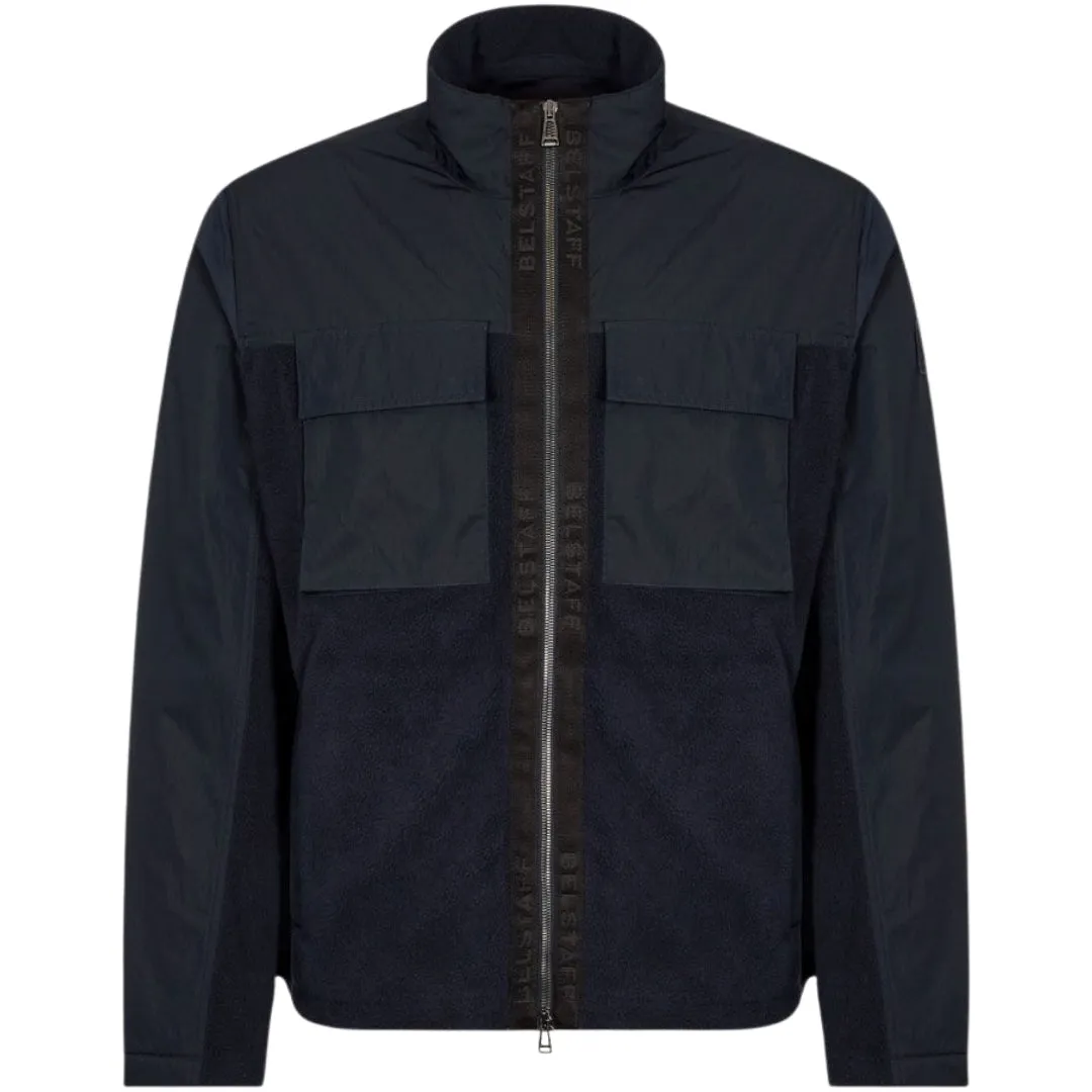 Belstaff Halstead Fleece Zip Up Dark Ink Blue Fleece Jacket