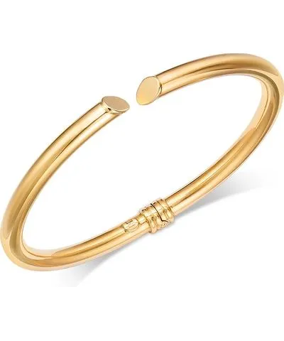 Bloomingdale's Fine Collection High Polished Flat End Cuff Bangle Bracelet in 14K Yellow Gold