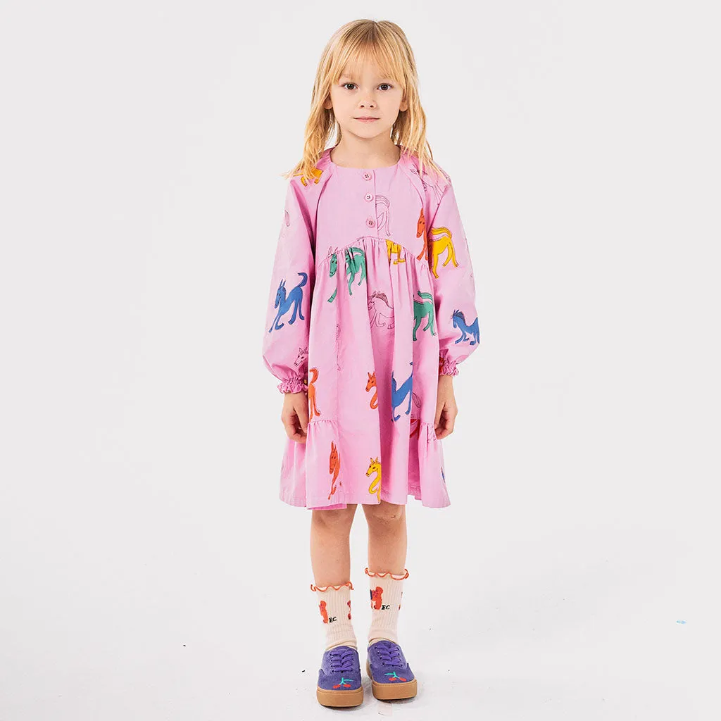 Bobo Choses Child Wonder Horse All Over Dress Pink