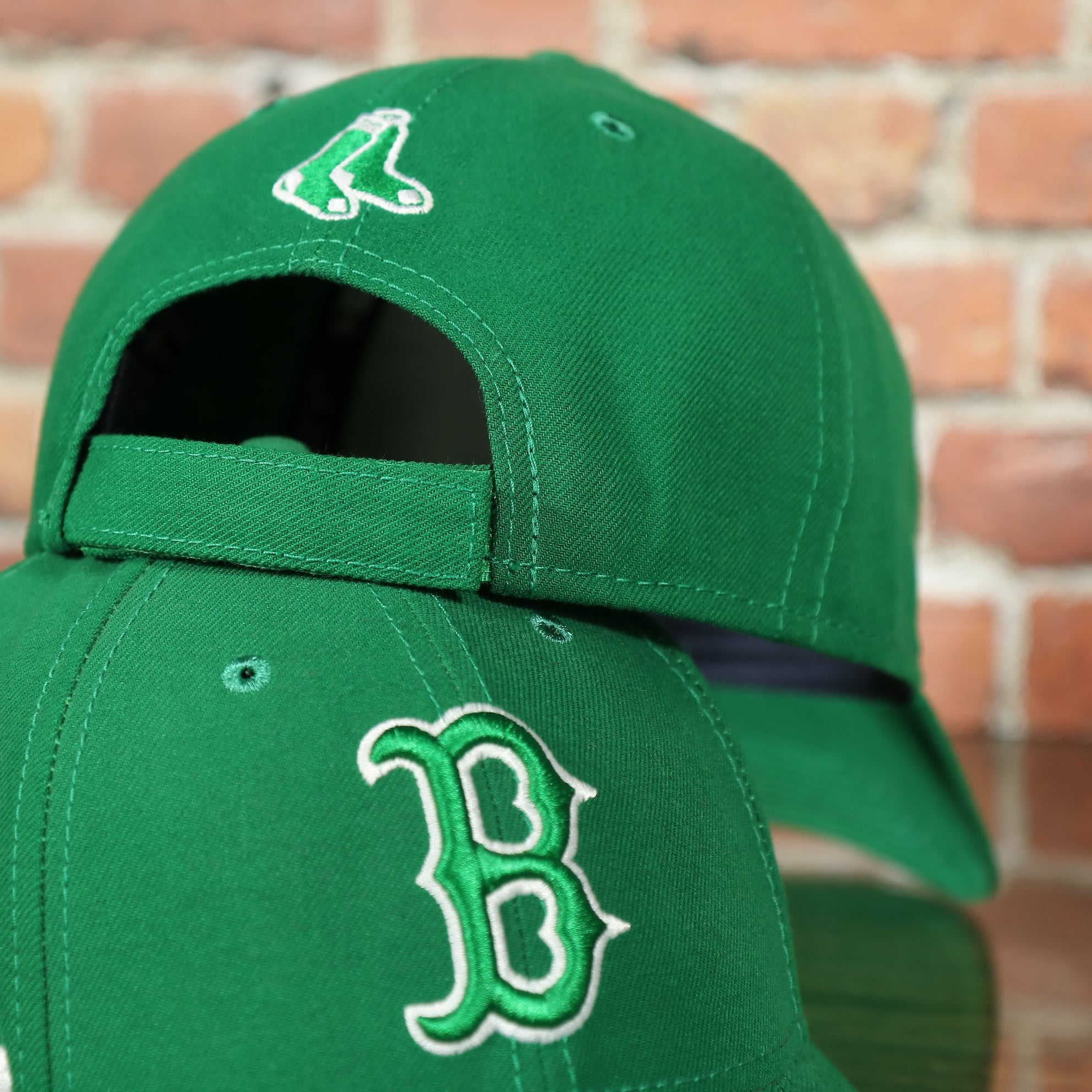 Boston Red Sox ST. Patrick's Dad  Logo Green Bottom Dad Hat | Green Dad Hat