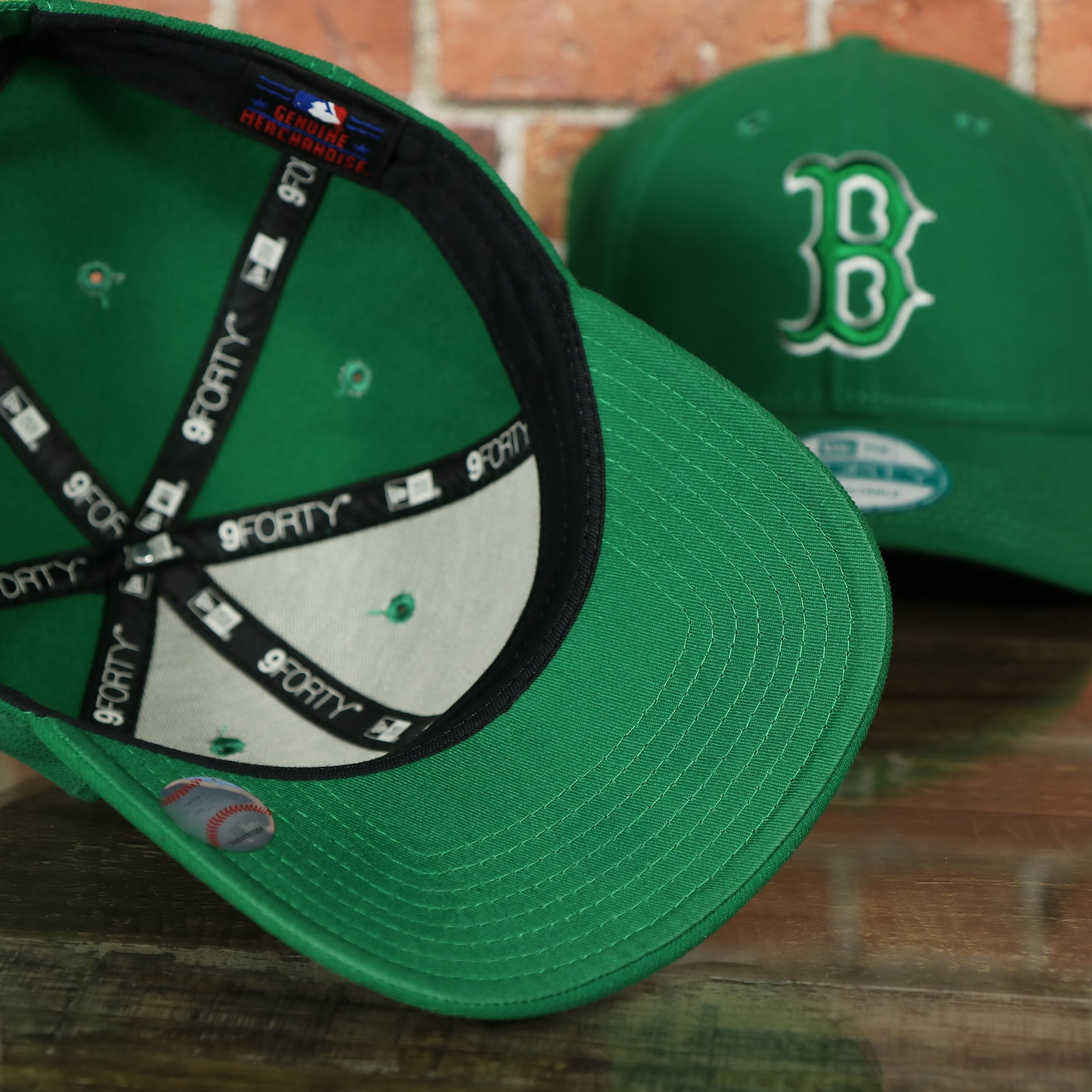 Boston Red Sox ST. Patrick's Dad  Logo Green Bottom Dad Hat | Green Dad Hat