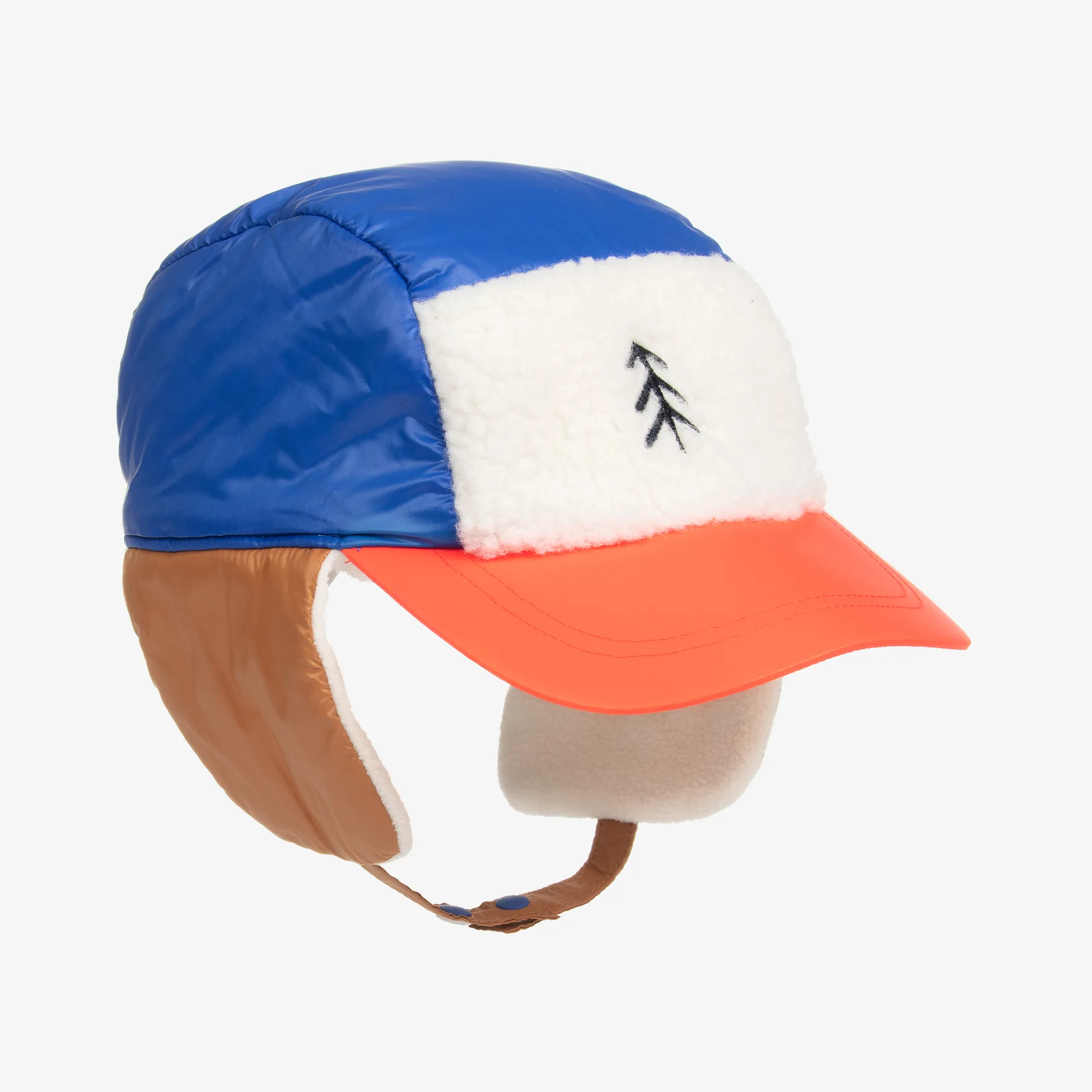 Boys Blue & Orange Fleece Hat