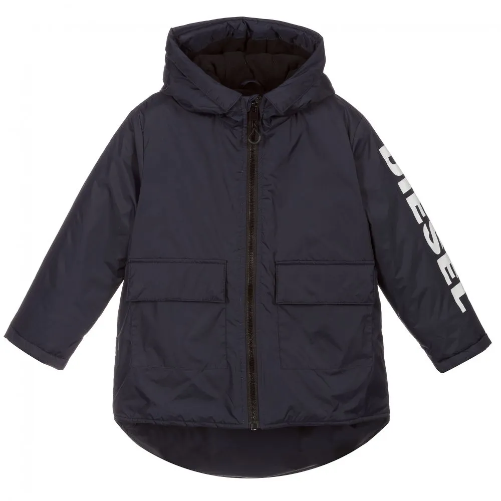 Boys Blue Padded Coat