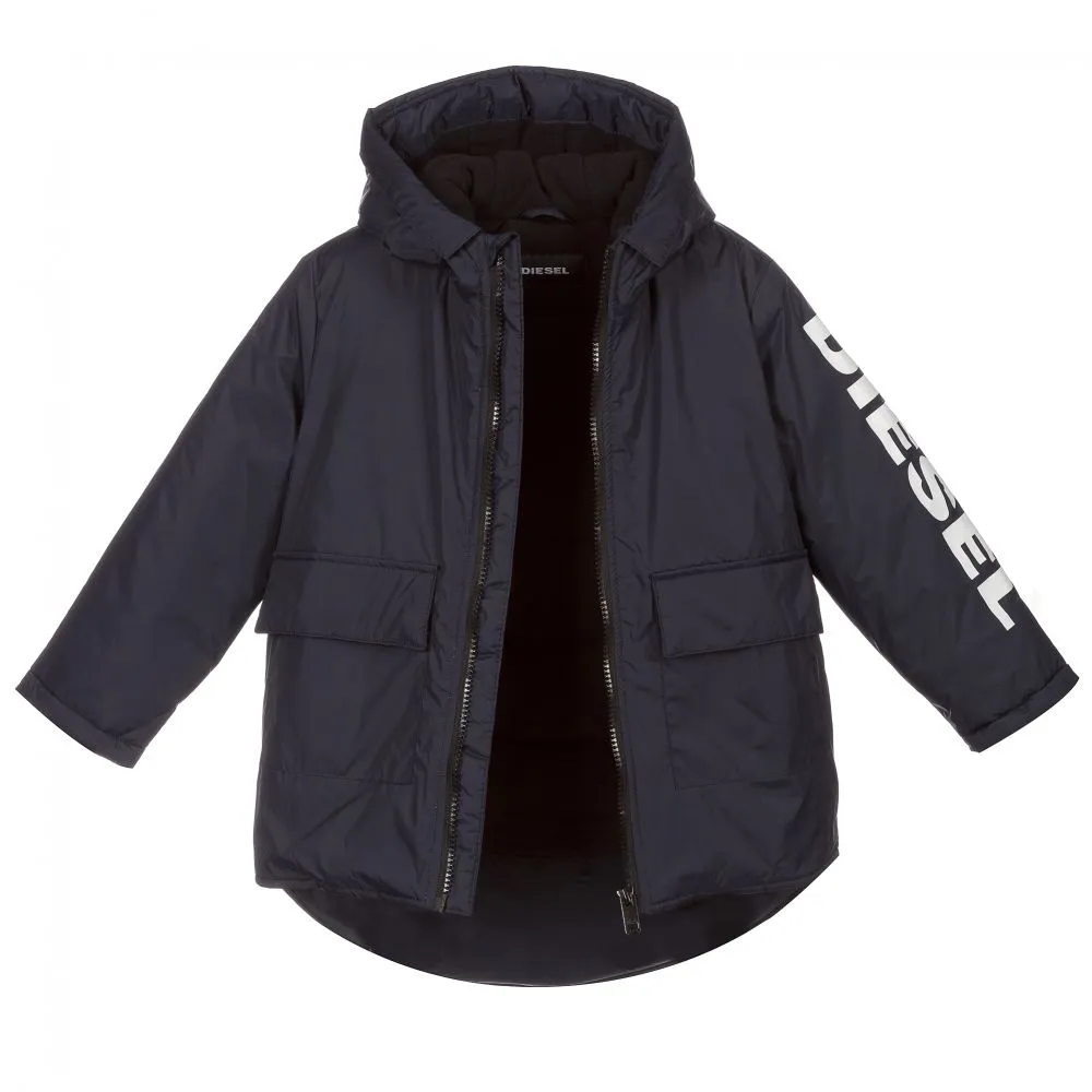 Boys Blue Padded Coat