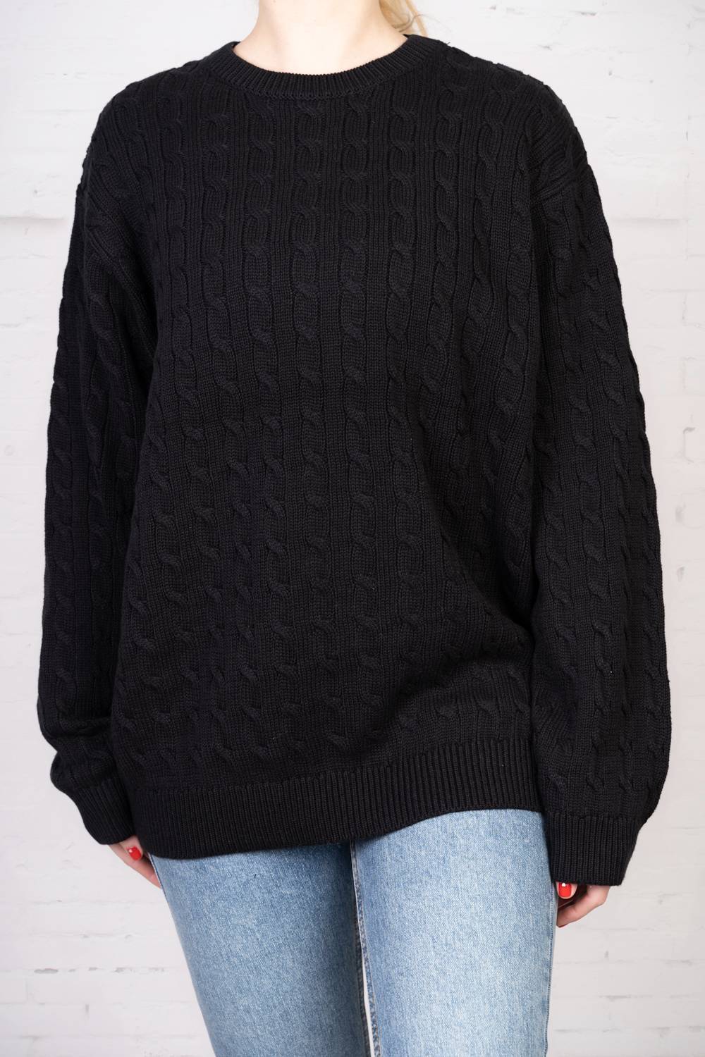 Brianna Cotton Cable Knit Sweater