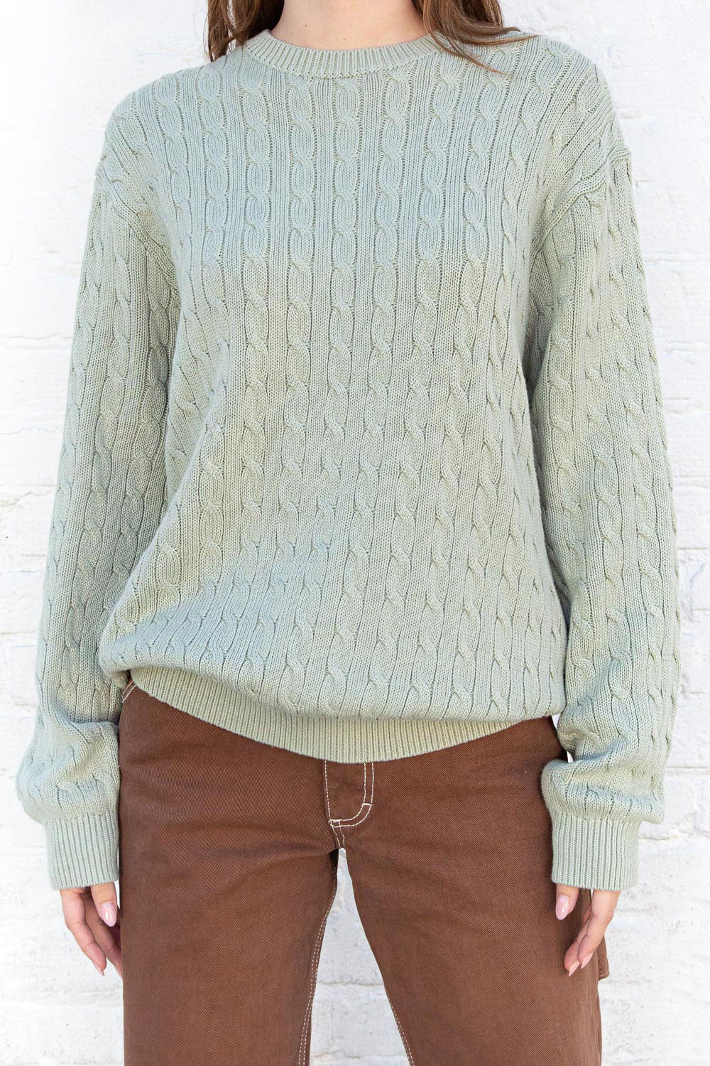 Brianna Cotton Cable Knit Sweater