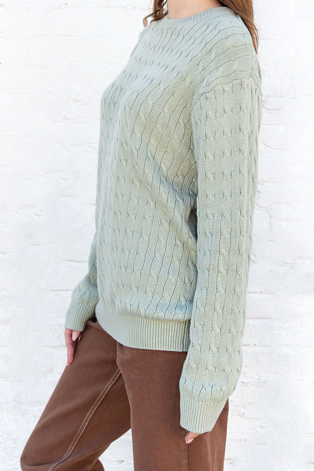 Brianna Cotton Cable Knit Sweater