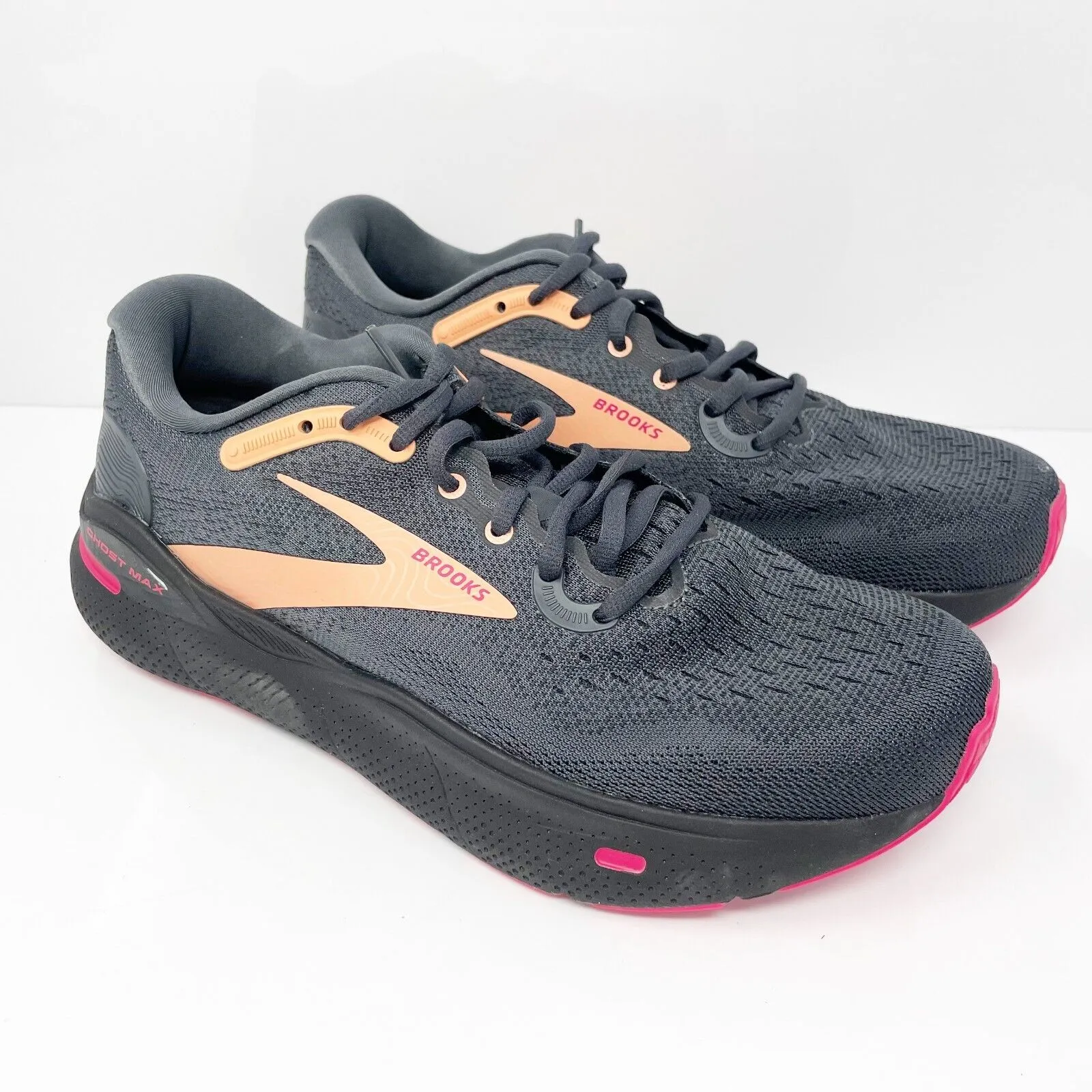 Brooks Womens Ghost Max 1203951B049 Black Running Shoes Sneakers Size 9 B