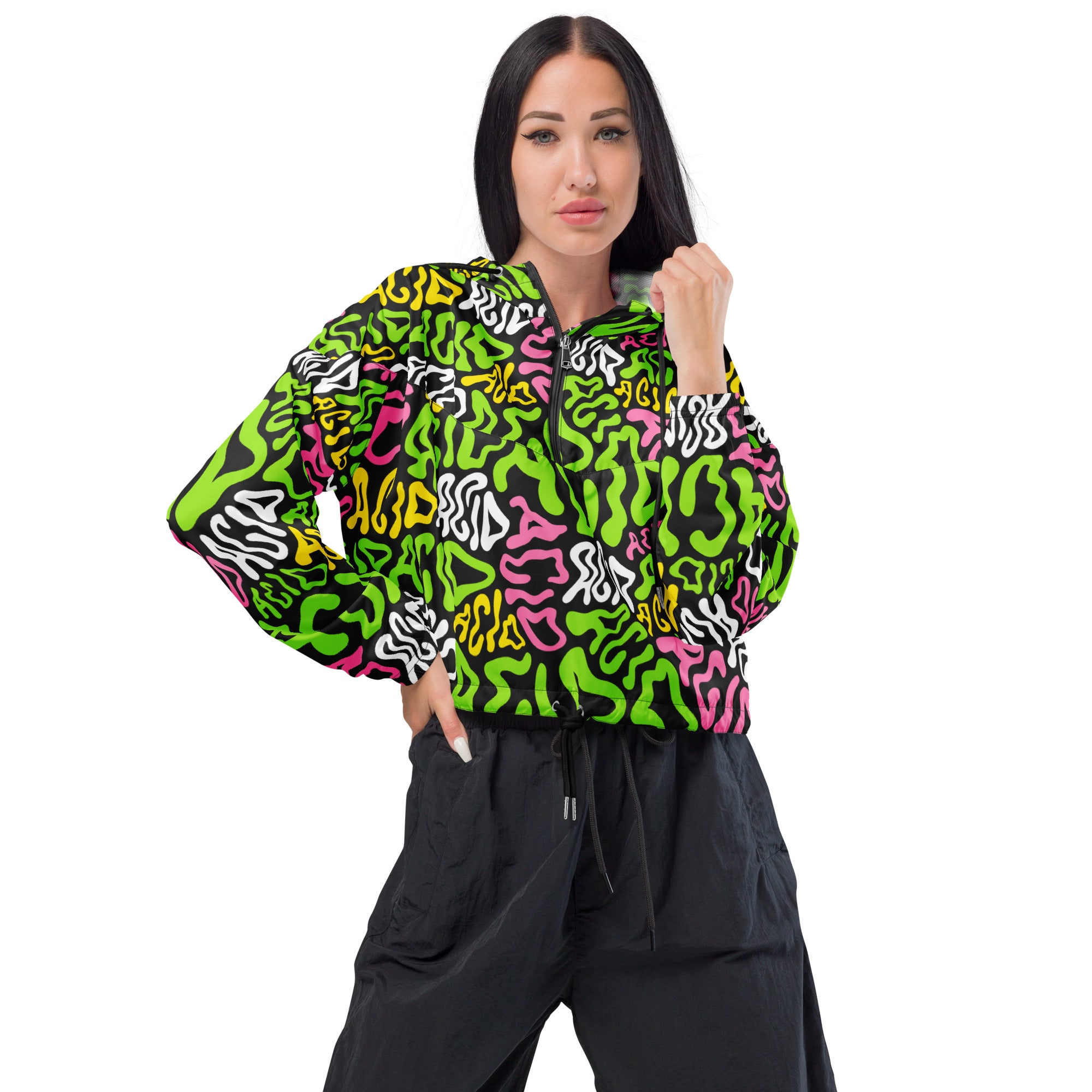 Candy Acid Cropped Windbreaker