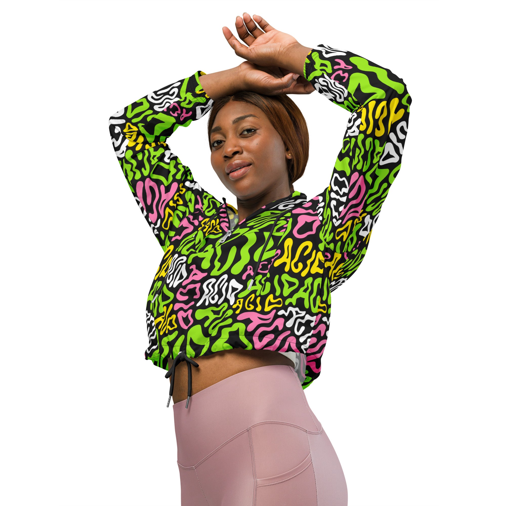 Candy Acid Cropped Windbreaker