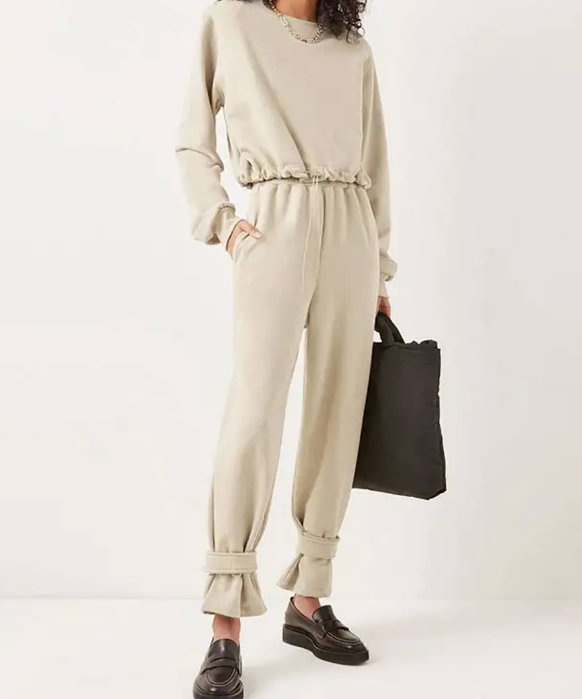 Casual Top Knit Pants Set