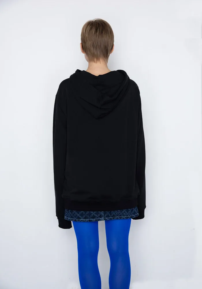 CHARLES JEFFREY LOVERBOY CJLAW22LH LOGO SWEAT HOODIE BLACK