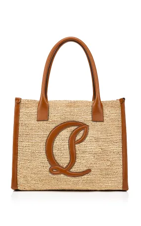 Christian Louboutin By My Side E/W Woven Raffia Tote Bag