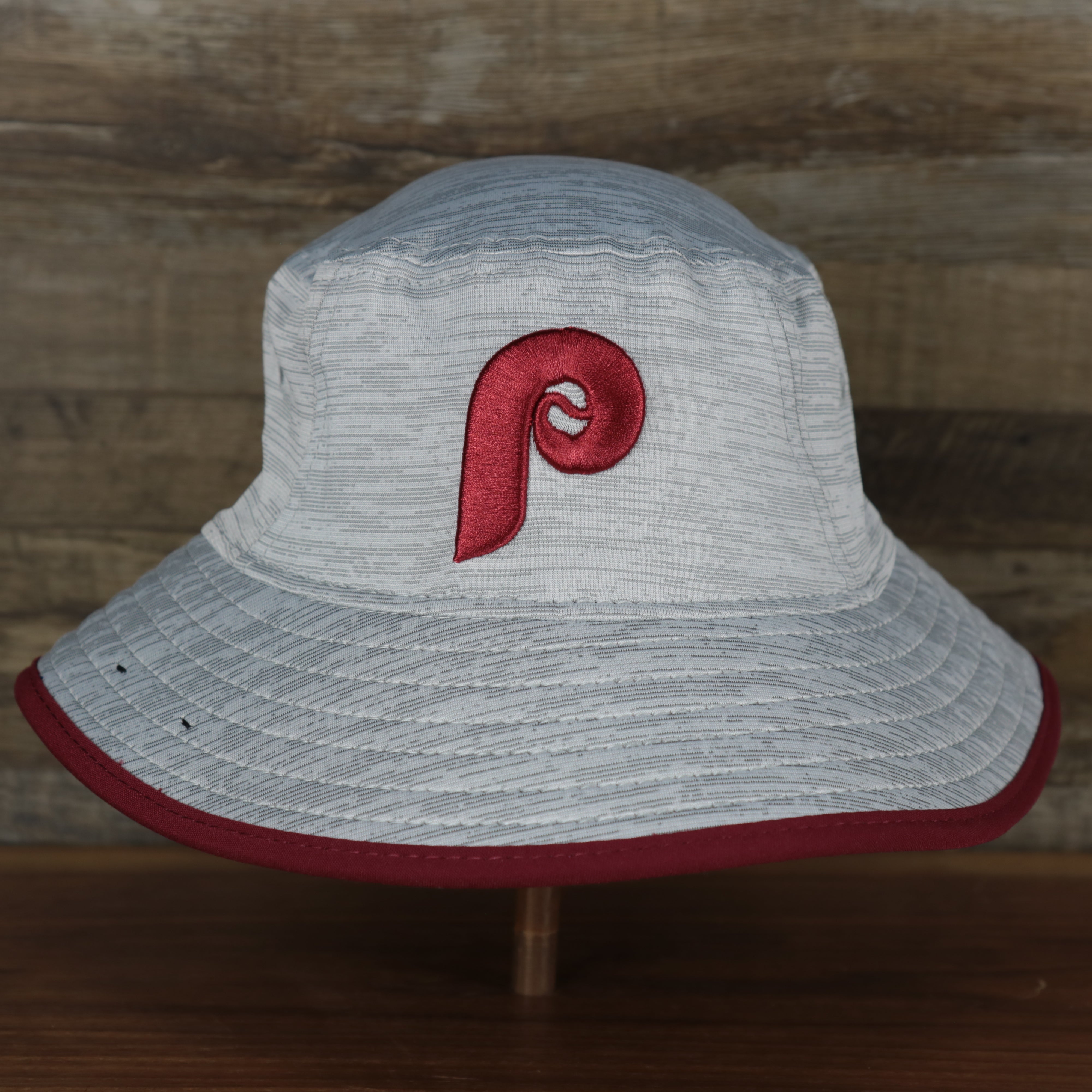 Cooperstown Philadelphia Phillies On-Field New Era Performance Bucket Hat | Gray