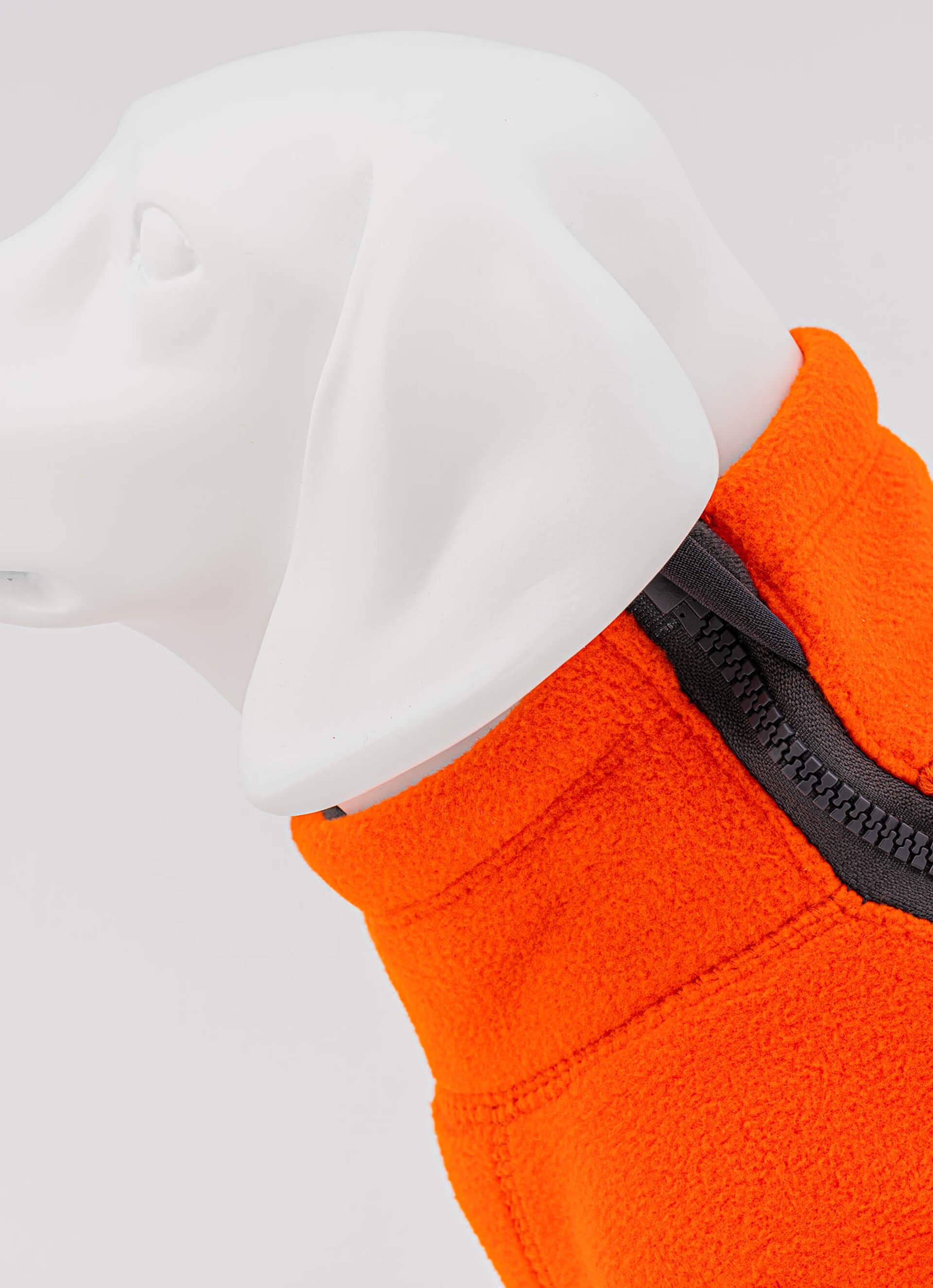 Cosy Warm Fleece Dog Jacket - Orange