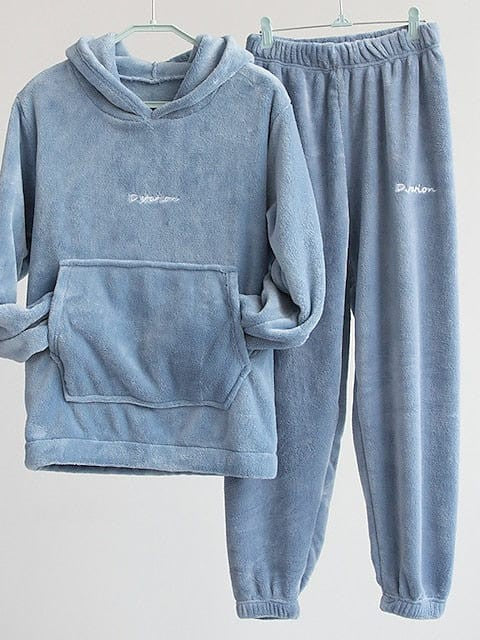 Cozy Women's Solid Color Sweatshirt and Tracksuit Pants Set for Everyday Wear