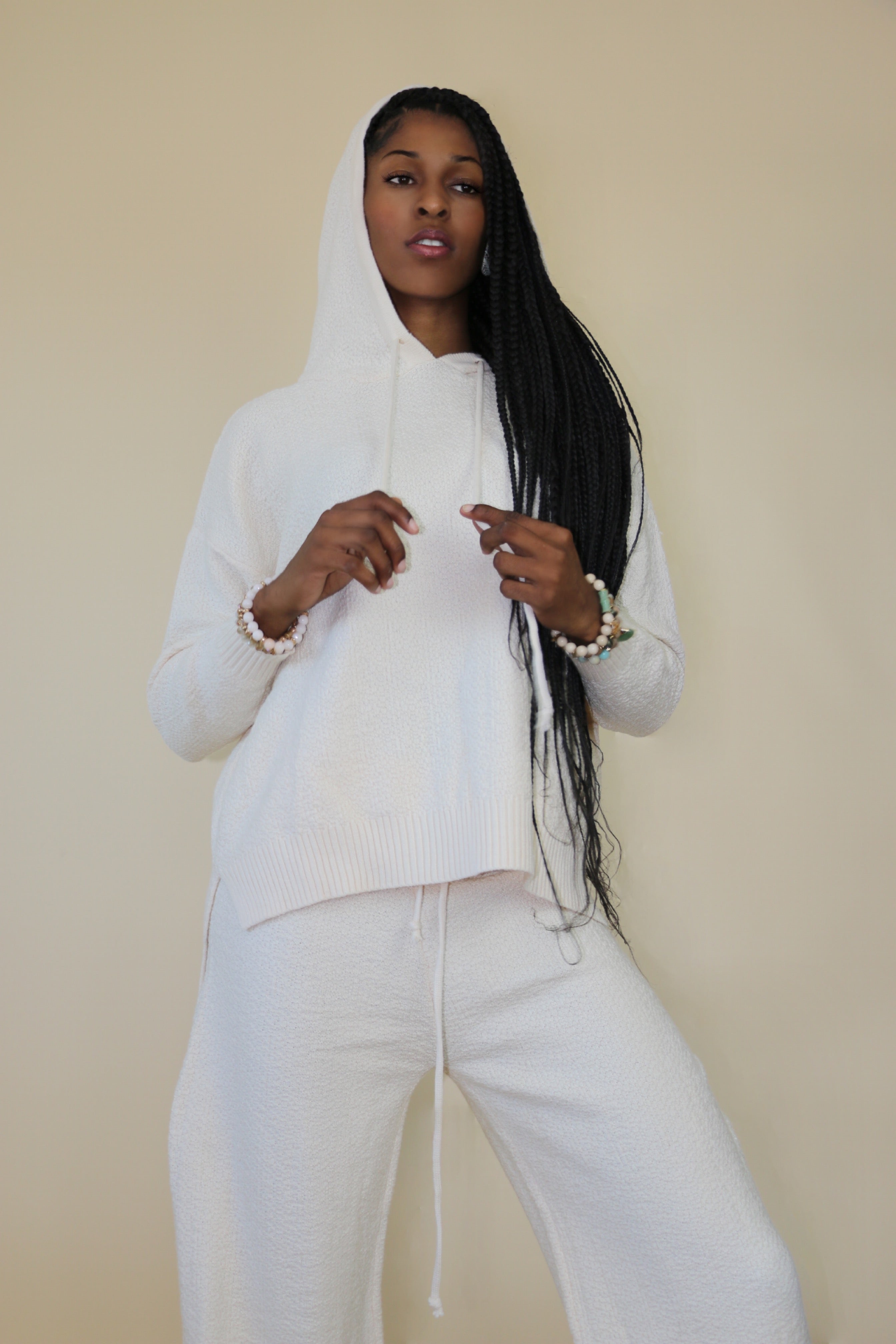 Cream De La Creme Hoodie Set