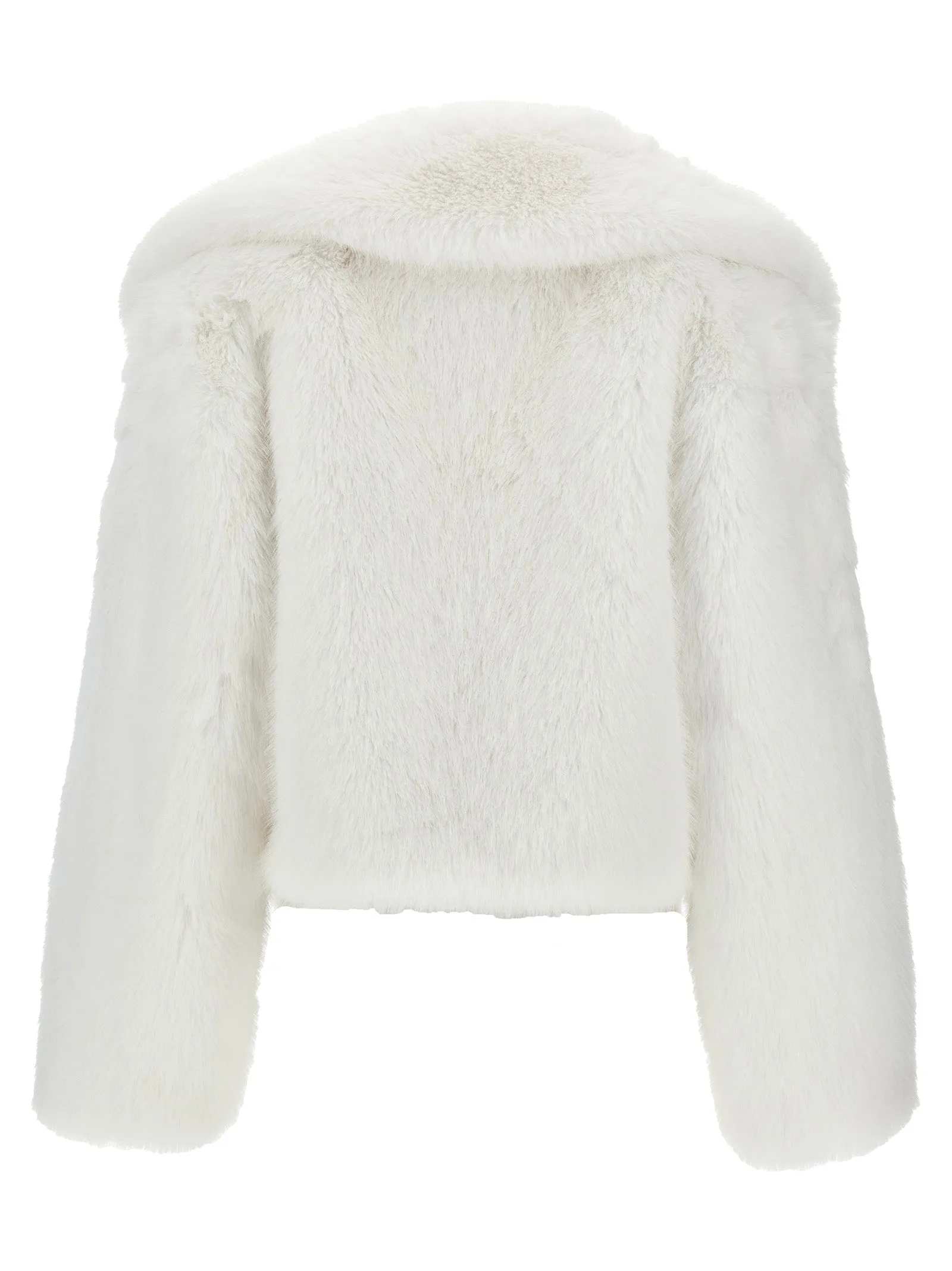 Cropped Faux Fur White