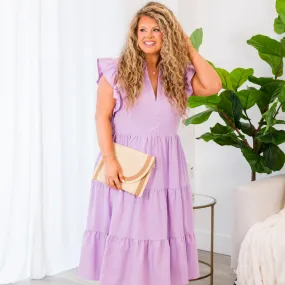 Don't Leave So Soon Midi Dress, Lavender