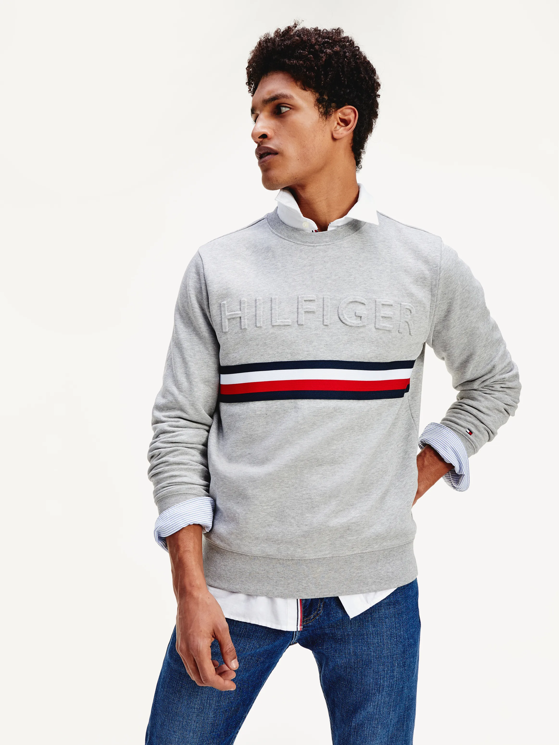 Embossed Logo Sweatshirt | Sweatshirts & Hoodies | Tommy Hilfiger