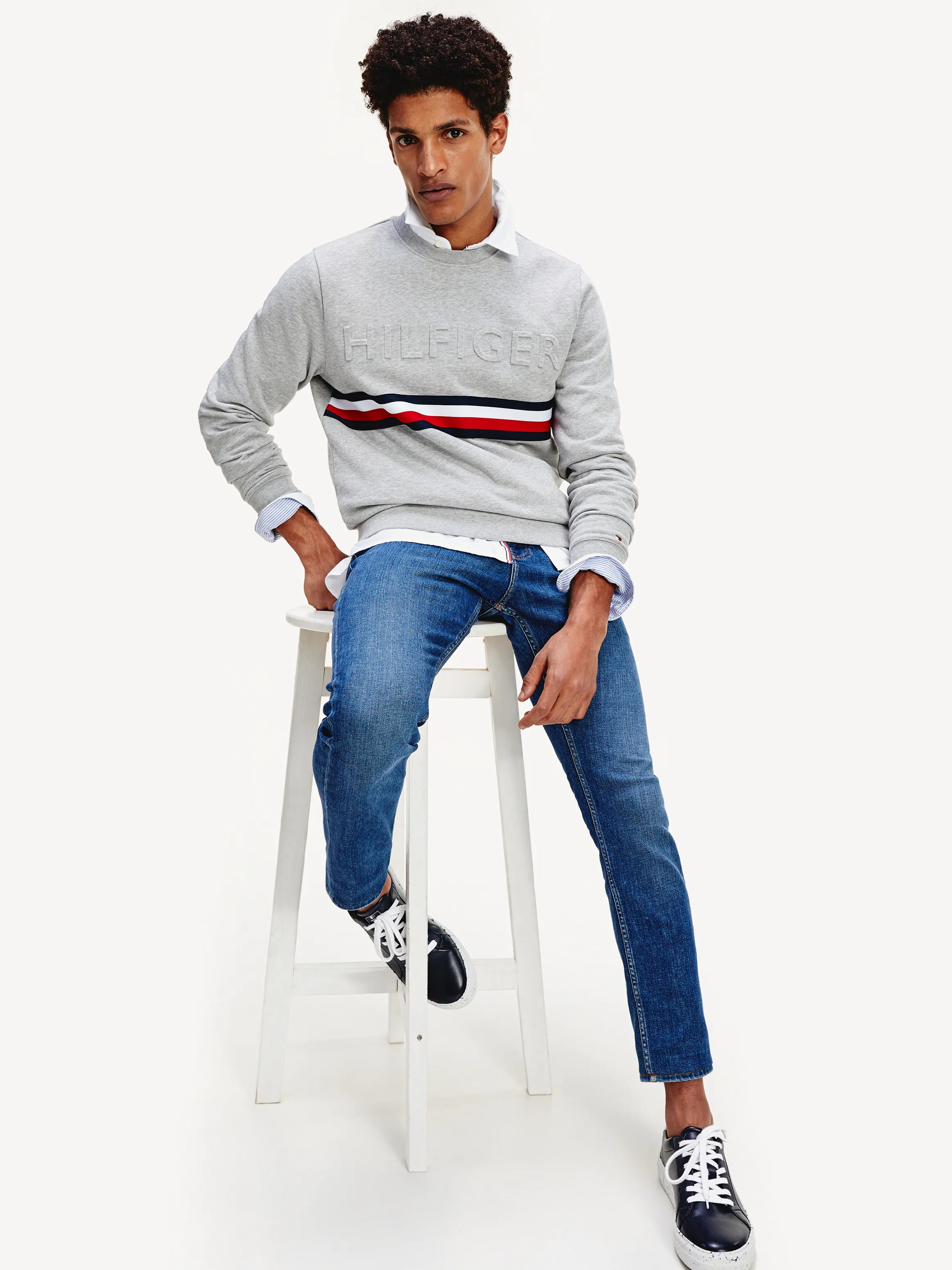 Embossed Logo Sweatshirt | Sweatshirts & Hoodies | Tommy Hilfiger