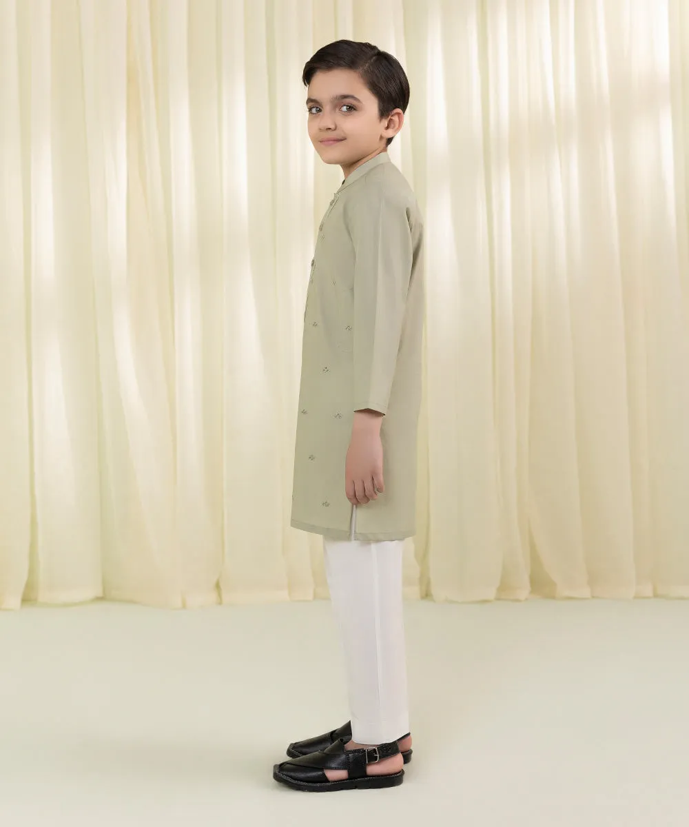 Embroidered Cambric Kurta