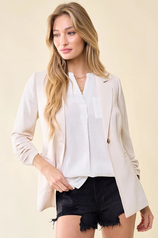 Emma Cinched Sleeve Blazer