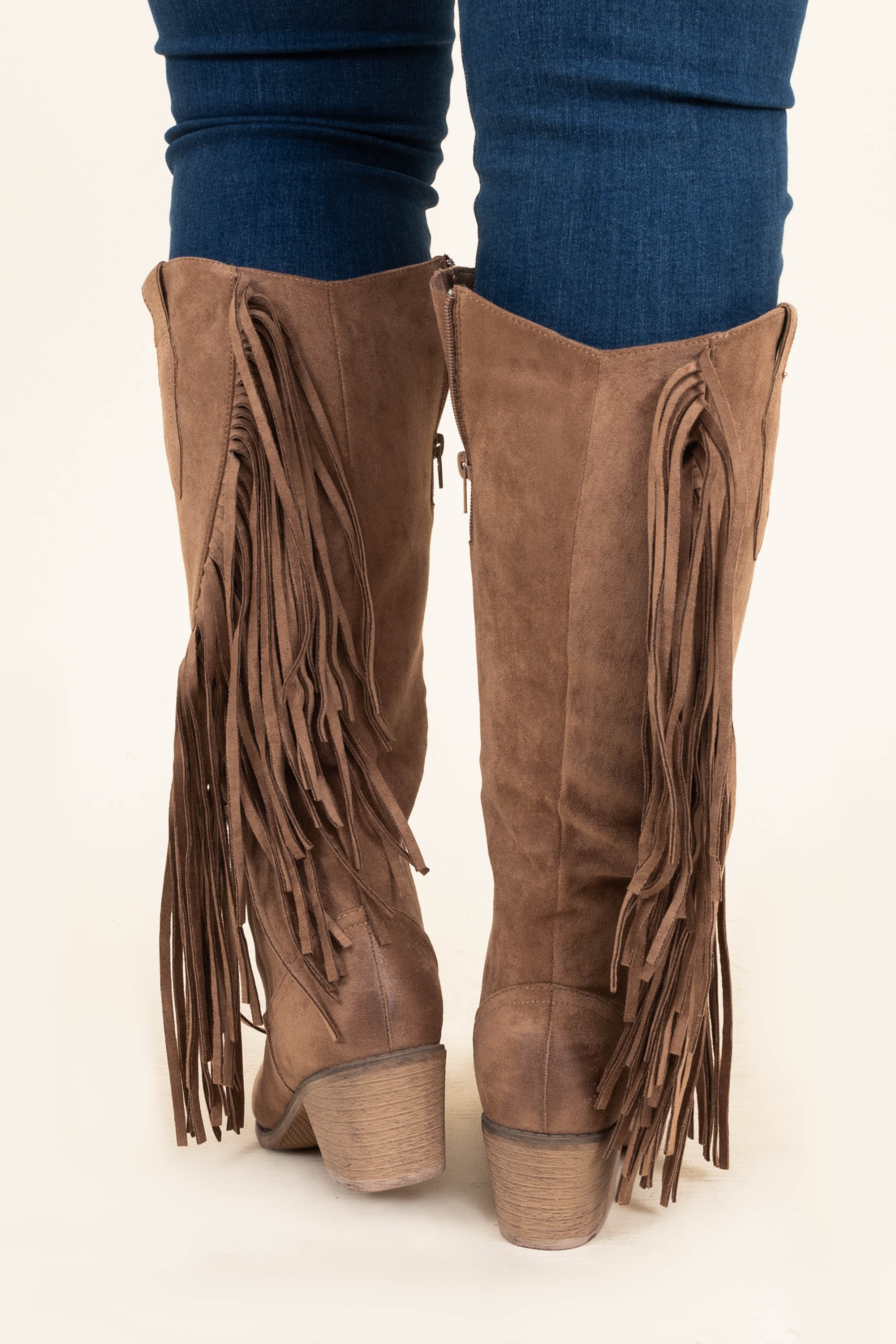 Finally Fringe Boots, Brown