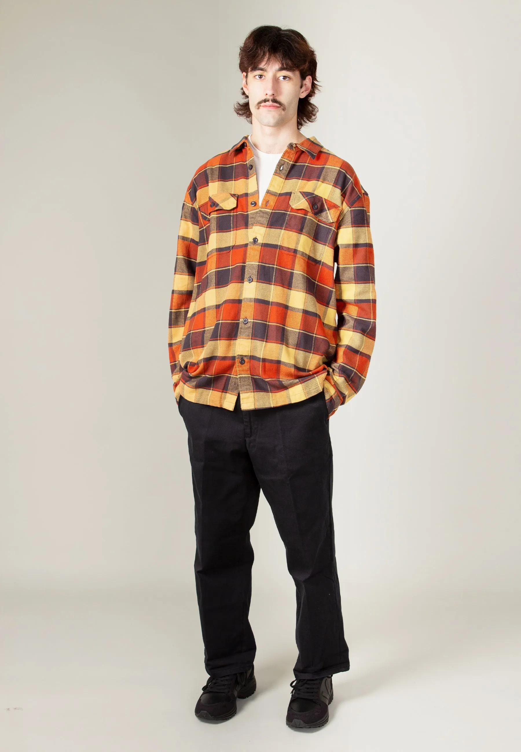 Fjord Flannel Shirt - plots burnished red