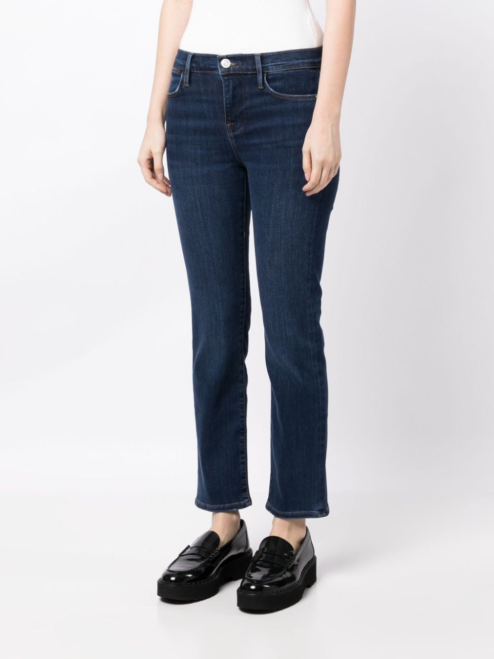 Frame Le High Straight Jeans in Majesty