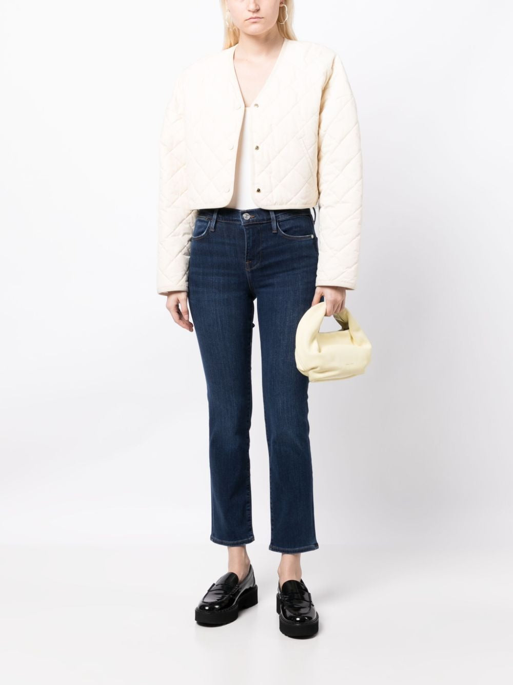 Frame Le High Straight Jeans in Majesty