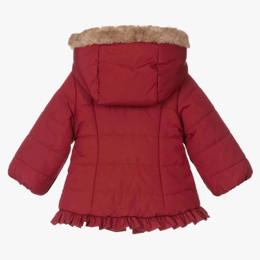 Girls Red Puffer Coat