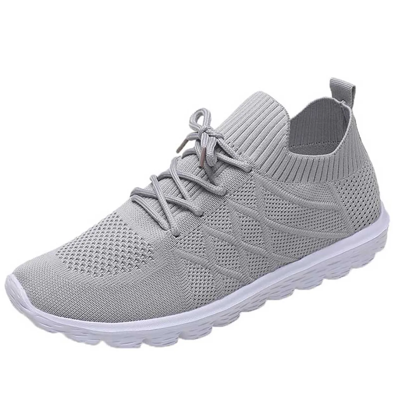 Grey flyknit stripe texture casual shoe sneaker 2949