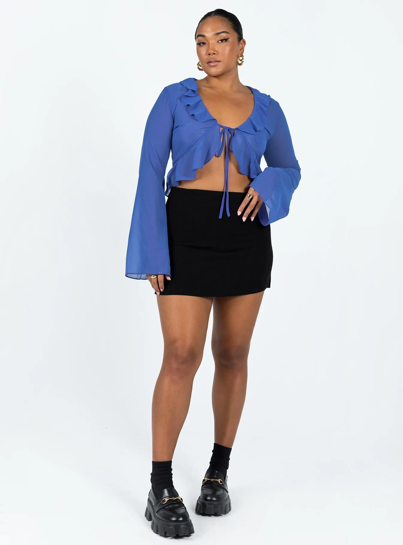 Gylda Long Sleeve Top Blue