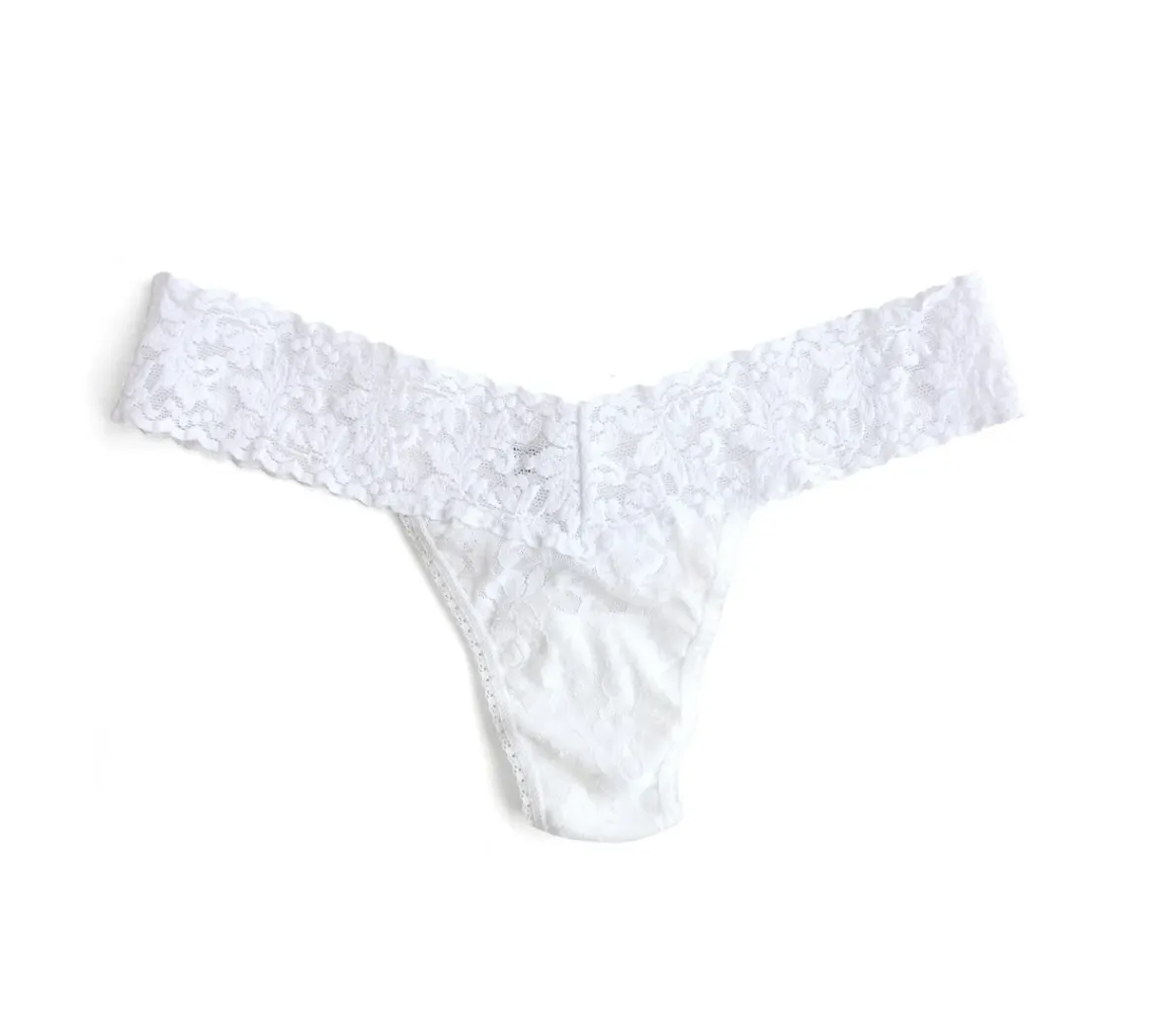 HANKY PANKY SIGNATURE LACE LOW RISE THONG WHITE