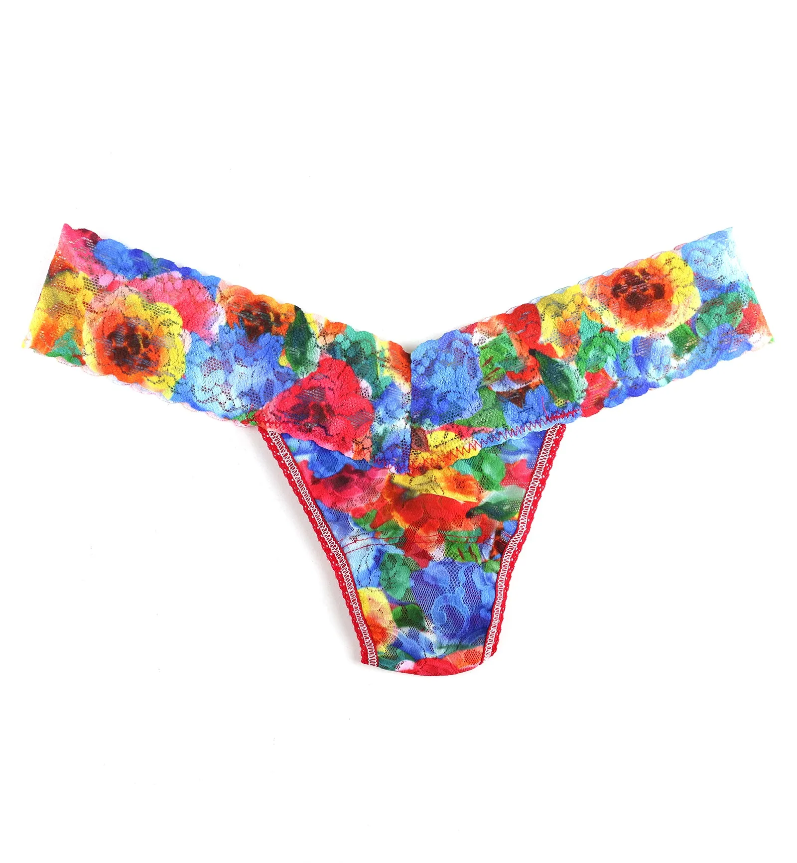 Hanky Panky Signature Lace Printed Low Rise Thong (PR4911P) - Bold Blooms