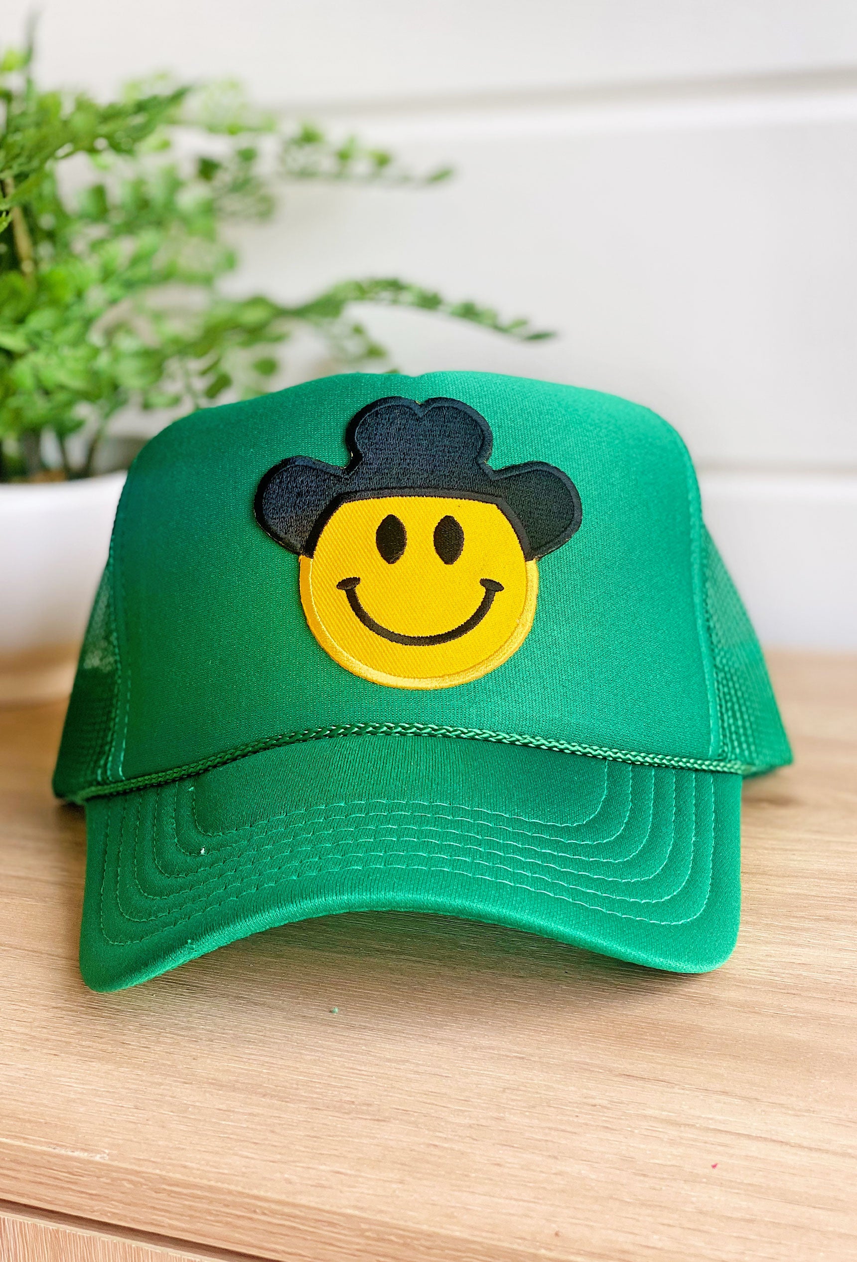 Happy Cowboy Trucker Hat in Green