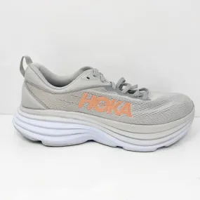 Hoka One One Womens Bondi 8 1127952 HMLR Gray Running Shoes Sneakers Size 9.5 B