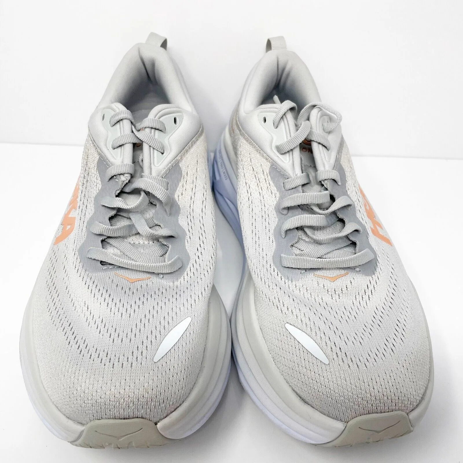 Hoka One One Womens Bondi 8 1127952 HMLR Gray Running Shoes Sneakers Size 9.5 B