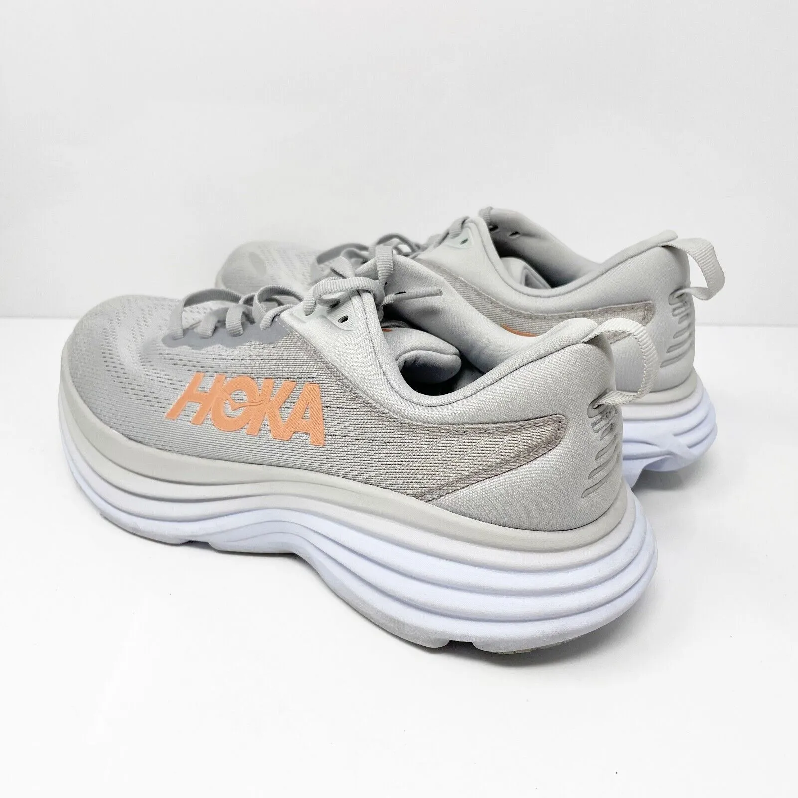 Hoka One One Womens Bondi 8 1127952 HMLR Gray Running Shoes Sneakers Size 9.5 B