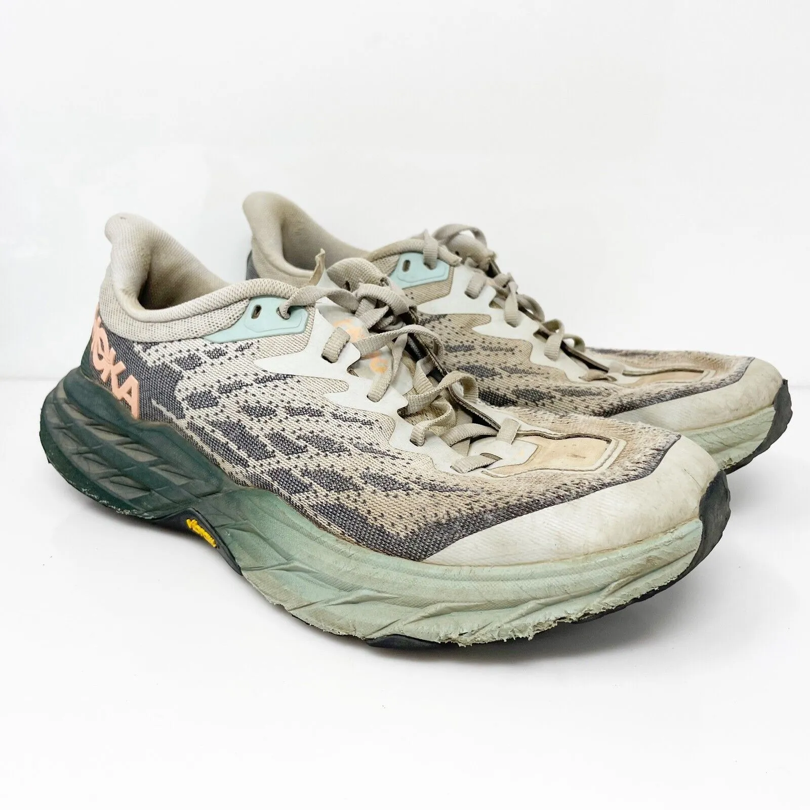 Hoka One One Womens Speedgoat 5 1123158 HMSP Gray Running Shoes Sneakers 9.5 B