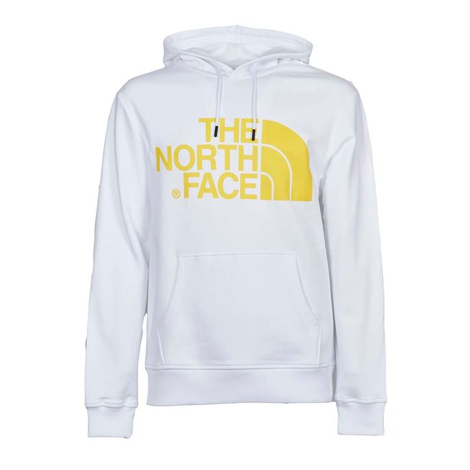 HOODIE WITH PRINTED LOGO Man White Yellow