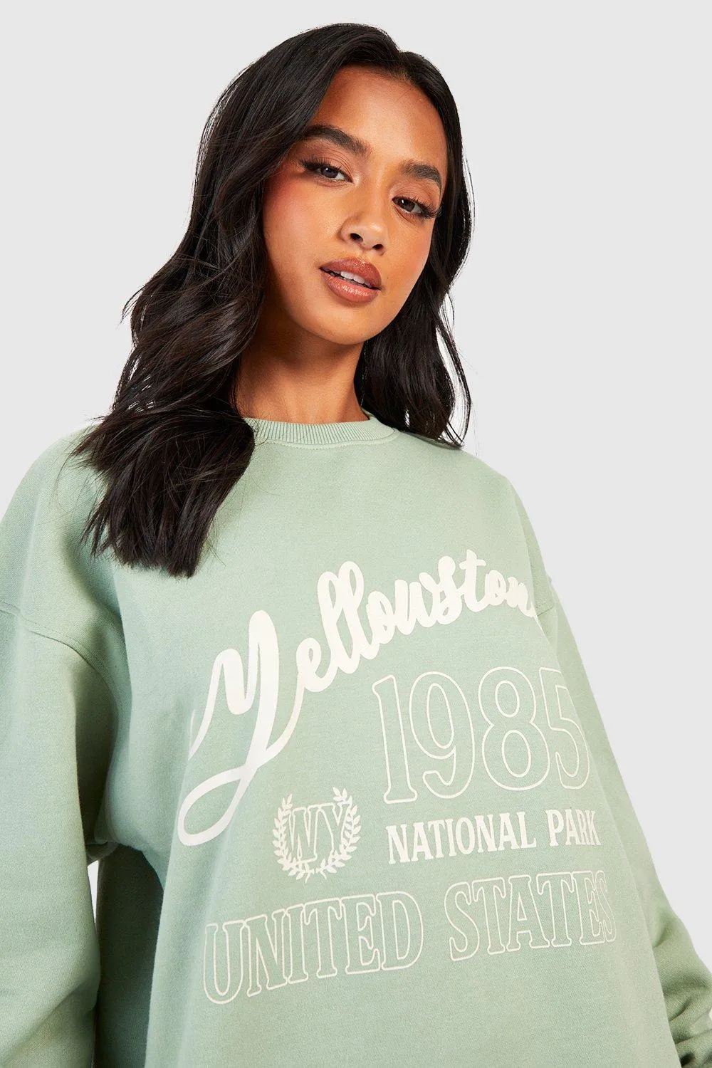 Hoodies & Sweatshirts | Petite Slogan Oversized Sweatshirt | boohoo